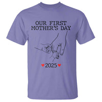 New Mom of Twins Est. 2025 T Shirt First Mother’s Day Matching Gift Light