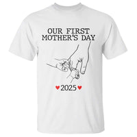 New Mom of Twins Est. 2025 T Shirt First Mother’s Day Matching Gift Light