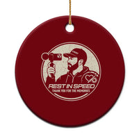 Rest In Speed Thank You For The Memories Ceramic Ornament Automotive Media Legend Memorial Tribute