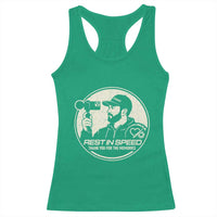 Rest In Speed Thank You For The Memories Racerback Tank Top Automotive Media Legend Memorial Tribute