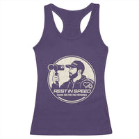 Rest In Speed Thank You For The Memories Racerback Tank Top Automotive Media Legend Memorial Tribute