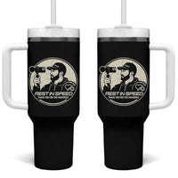 Rest In Speed Thank You For The Memories Tumbler With Handle Automotive Media Legend Memorial Tribute