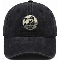 Rest In Speed Thank You For The Memories Washed Cotton Baseball Cap Automotive Media Legend Memorial Tribute