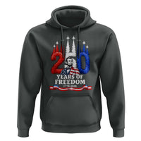 250 Years of Freedom Abraham Lincoln Patriotic Hoodie US Fighter Jets Red White and Blue 1776 to 2026 Semiquincentennial