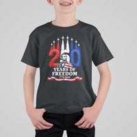 250 Years of Freedom Abraham Lincoln Patriotic T Shirt For Kid US Fighter Jets Red White and Blue 1776 to 2026 Semiquincentennial