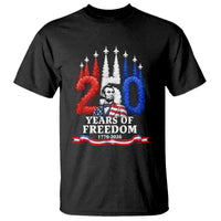 250 Years of Freedom Abraham Lincoln Patriotic T Shirt US Fighter Jets Red White and Blue 1776 to 2026 Semiquincentennial