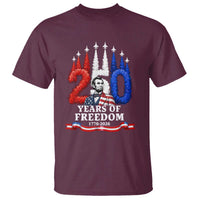 250 Years of Freedom Abraham Lincoln Patriotic T Shirt US Fighter Jets Red White and Blue 1776 to 2026 Semiquincentennial