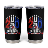 250 Years of Freedom Abraham Lincoln Patriotic Tumbler Cup US Fighter Jets Red White and Blue 1776 to 2026 Semiquincentennial