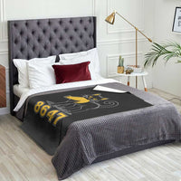 8647 Black Cat Golden Hair Prey Throw Blanket Funny Coded Political Satire