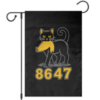 8647 Black Cat Golden Hair Prey Garden Flag Funny Coded Political Satire