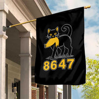 8647 Black Cat Golden Hair Prey Garden Flag Funny Coded Political Satire