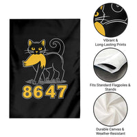 8647 Black Cat Golden Hair Prey Garden Flag Funny Coded Political Satire