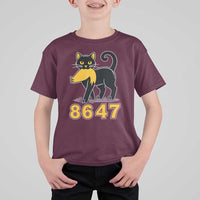 8647 Black Cat Golden Hair Prey T Shirt For Kid Funny Coded Political Satire