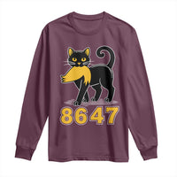 8647 Black Cat Golden Hair Prey Long Sleeve Shirt Funny Coded Political Satire