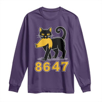8647 Black Cat Golden Hair Prey Long Sleeve Shirt Funny Coded Political Satire