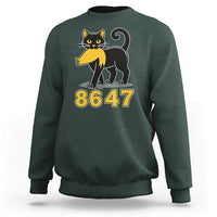 8647 Black Cat Golden Hair Prey Sweatshirt Funny Coded Political Satire