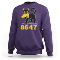 8647 Black Cat Golden Hair Prey Sweatshirt Funny Coded Political Satire