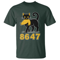 8647 Black Cat Golden Hair Prey T Shirt Funny Coded Political Satire