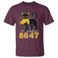 8647 Black Cat Golden Hair Prey T Shirt Funny Coded Political Satire