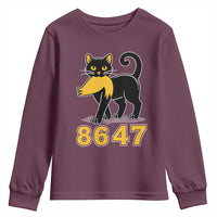 8647 Black Cat Golden Hair Prey Youth Sweatshirt Funny Coded Political Satire