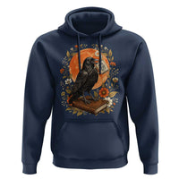 Is He Dead Yet Raven Drinking Coffee Hoodie Vintage Book Political Dark Humor