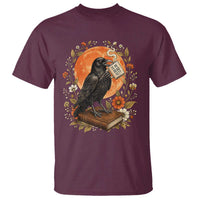 Is He Dead Yet Raven Drinking Coffee T Shirt Vintage Book Political Dark Humor