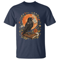Is He Dead Yet Raven Drinking Coffee T Shirt Vintage Book Political Dark Humor