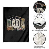 Best Fishing Dada Retro Vintage Outdoorsman Garden Flag Bass Angler Dad Fisherman Fathers Day Gift for Men