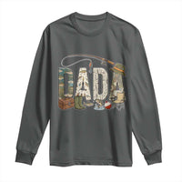 Best Fishing Dada Retro Vintage Outdoorsman Long Sleeve Shirt Bass Angler Dad Fisherman Fathers Day Gift for Men
