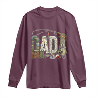 Best Fishing Dada Retro Vintage Outdoorsman Long Sleeve Shirt Bass Angler Dad Fisherman Fathers Day Gift for Men