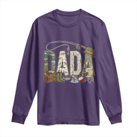Best Fishing Dada Retro Vintage Outdoorsman Long Sleeve Shirt Bass Angler Dad Fisherman Fathers Day Gift for Men