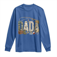 Best Fishing Dada Retro Vintage Outdoorsman Long Sleeve Shirt Bass Angler Dad Fisherman Fathers Day Gift for Men