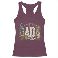 Best Fishing Dada Retro Vintage Outdoorsman Racerback Tank Top Bass Angler Dad Fisherman Fathers Day Gift for Men