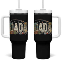 Best Fishing Dada Retro Vintage Outdoorsman Tumbler With Handle Bass Angler Dad Fisherman Fathers Day Gift for Men