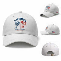 America 250 Years of Greatness Patriotic Baseball Cap Vintage 1776 to 2026 Quill and Star Semiquincentennial