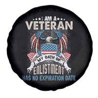 Veteran Spare Tire Cover My Oath Of Enlistment Has No Expiration Date American Bald Eagle US Flag