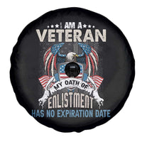 Veteran Spare Tire Cover My Oath Of Enlistment Has No Expiration Date American Bald Eagle US Flag