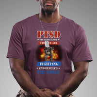 Veteran PTSD T Shirt You Never Know What We Are Fighting Underneath The Smile - Wonder Print Shop