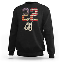Veteran PTSD Sweatshirt 22 Every Day American Flag Dog Tags Suicide Awareness - Wonder Print Shop
