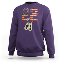 Veteran PTSD Sweatshirt 22 Every Day American Flag Dog Tags Suicide Awareness - Wonder Print Shop