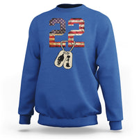 Veteran PTSD Sweatshirt 22 Every Day American Flag Dog Tags Suicide Awareness - Wonder Print Shop