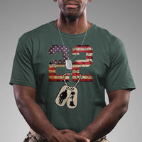 Veteran PTSD T Shirt 22 Every Day American Flag Dog Tags Suicide Awareness - Wonder Print Shop