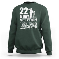 Veteran PTSD Sweatshirt 22 Every Day Veteran Lives Matter Suicide Awareness - Wonder Print Shop