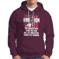 Veteran PTSD Hoodie Mission Save 22 Every Day American Flag Suicide Awareness - Wonder Print Shop