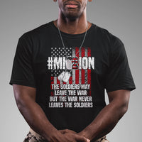 Veteran PTSD T Shirt Mission Save 22 Every Day American Flag Suicide Awareness - Wonder Print Shop