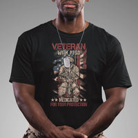 Veteran PTSD T Shirt Medicated For Your Protection American Flag Skeleton Soldier - Wonder Print Shop