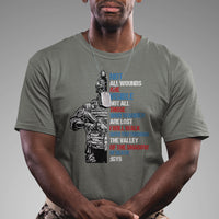 Veteran PTSD T Shirt Not All Wounds Are Visible Not All Those Who Wander Are Lost American Flag Soldier - Wonder Print Shop