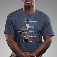 Veteran PTSD T Shirt Not All Wounds Are Visible Not All Those Who Wander Are Lost American Flag Soldier - Wonder Print Shop