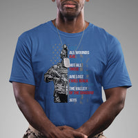 Veteran PTSD T Shirt Not All Wounds Are Visible Not All Those Who Wander Are Lost American Flag Soldier - Wonder Print Shop