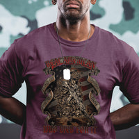 American Memorial T Shirt Real American Stand For The Flag Honor Who Died For It - Wonder Print Shop